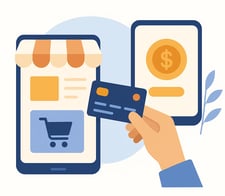Schéma d’une transaction en ligne sur un site e-commerce – parcours client optimisé