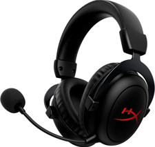 HyperX Cloud II Core Wireless, audio espacial, almohadillas viscoelásticas, Negro