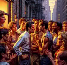 An argument outside a party in new york