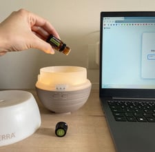 difusor de óleos essenciais computador escritório
