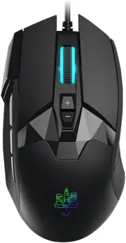 Mojo Pro Performance Silent Gaming Mouse, 9 botones programables, negro