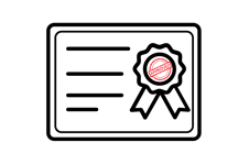 a symbol illustrating certificate