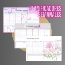 Planificadores semanales de flores para imprimir