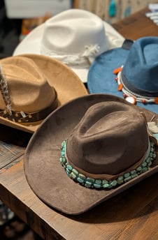 Brand-Mark Joy Creations Custom Cowboy Hats for the Bride and Groom
