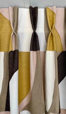 Tête de rideaux plis flamands tissu Caribou Ado