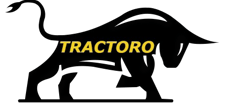 a tractor on a tractor trailer with the word tractor on it