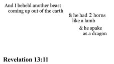 Revelation 13:11 You should see