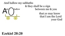 Ezekiel 20:20 Say it slow