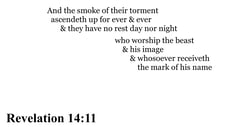 Revelation 14:11 You should see