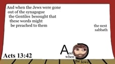 Acts 13:42 Say it slow