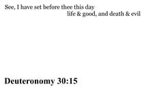 Deuteronomy 30:15 You should see