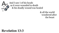 Revelation 13:3 Say it slow