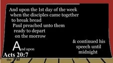 Acts 20:7 Say it slow