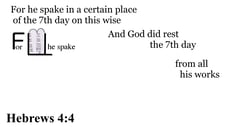 Hebrews 4:4 Say it slow