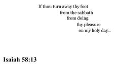 Isaiah 58:13 You should see