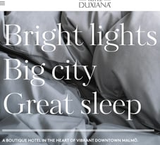 Duxiana hotel website screengrab