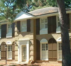 Painted brick home