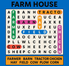 Farm house Word Search