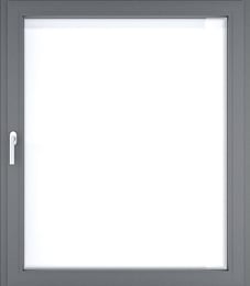 a window with a white frame and a white door