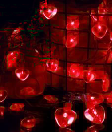 Luditek 14.5ft 40LED Valentines Day Decorations String Lights, Heart Shape Hanging Garland Valentine