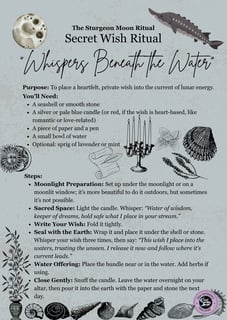 Sturgeon Moon Ritual Secret Wish Ritual Soul Sisters Tarot