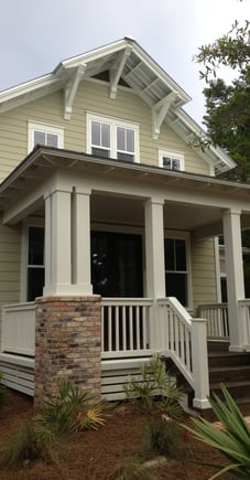 Painted wood siding