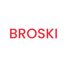 BROSKI - red color logo