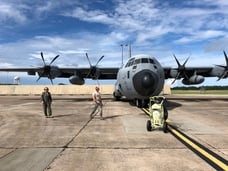 WC-130J tasked with flying into Tropical Storm Chris July 8, 2018  (U.S.Air Force photo/Maj. Marnee A.C. Losurdo) 