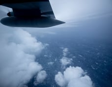 Sea surface as seen from low altitude flight of USAF Hurricane Hunter. Photo by:  Technical Sgt. Chris Hibben (USAF)