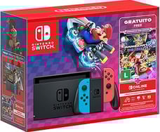 Nintendo Switch Azul e Vermelho - Imagem Meramente Ilustrativa
