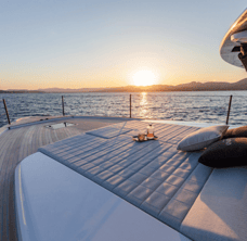 Guests enjoying a day party on a yacht