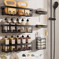 Veken Adhesive Shower Caddy 6-Pack