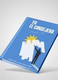 Libro politico celeste en un fondo infinito