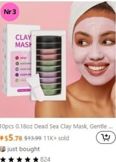 E-commerce company "Temu" most sold "Facial care" products  nr 3 (week 48)