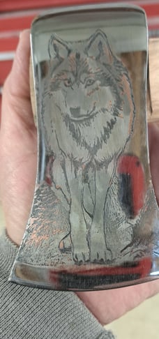 Artistic engraved Ax