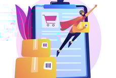 a person in a red cape cape cape caper and a shopping cartonce