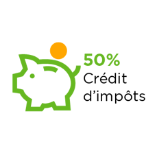 50% crédit d'impôt
