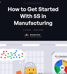 Example of an article - How to Get Started with 5S in manufacturing (Evocon)
