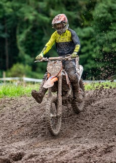 Motocross rider, Babel, North Wales, UK