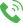 Green phone icon tilted slightly to the right.
