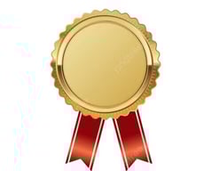 a gold medal medal medal with a red ribbon