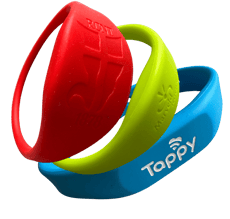 Bracelets RFID silicones de plusieurs couleurs avec logo gravé et logo gravé teinté pour serrure d'hôtel