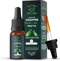 Canideo Huile de Graines de Chanvre Sativa