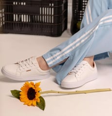 Tenis Couro Legitimo Branco Feminino Casual - Branco