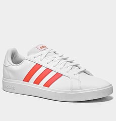 Tênis Masculino Adidas Grand Court Base - Branco+Laranja
