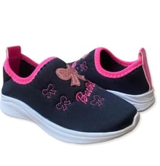 Tenis Escolar Menina Barbi Bi - Preto