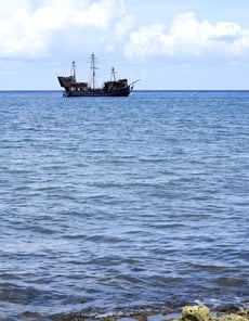 Cozumel, Mexico - Spanish pirate ship replica that scoured the Caribbean for booty 