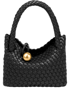 Minimalist black crossbody bag with gold chain – practical and stylish Amazon pick
