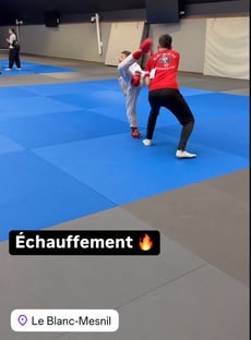 échauffement des deux combattants