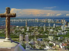 Cerro de la Popa has the best view of Cartagena. You can see the city in 360 degrees.